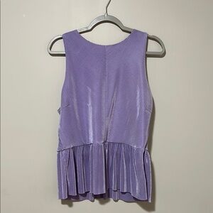 NWT Lilac Halogen Pleated Purple Peplum